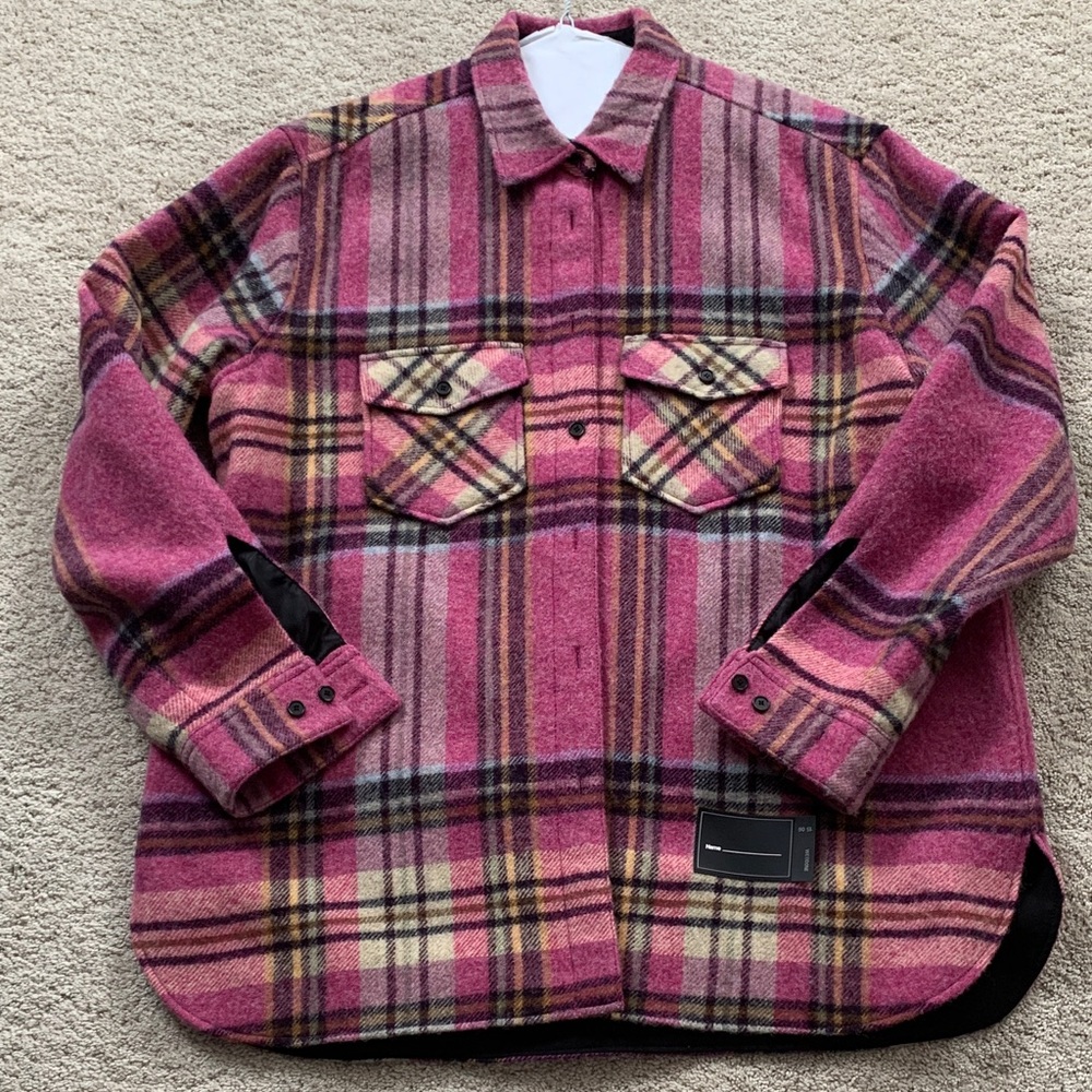 100% wool plaid coat